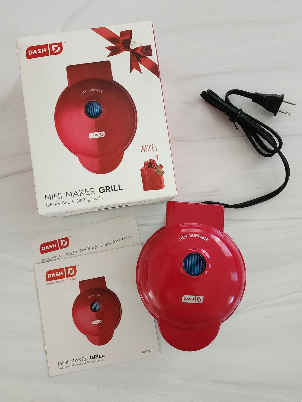 Dash Red Mini Maker Grill